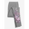 Woman Within Plus Size Petite Stretch-Cotton Knit Pull-On Embroidered Leggings(Chocolate Floral Embroidery)