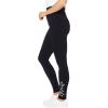 Woman Within Plus Size Petite Stretch-Cotton Knit Pull-On Embroidered Leggings(Medium Heather Grey Floral Embroidery)