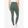 Woman Within Plus Size Petite Stretch-Cotton Knit Pull-On Pocket Leggings(Pine)