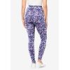 Woman Within Plus Size Petite Stretch-Cotton Knit Pull-On Printed Pocket Leggings(Navy Happy Ditsy)
