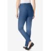Woman Within Plus Size Pull-On Elastic-Waist Stretch Fineline Denim Jeans(Deep Claret)