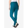Woman Within Plus Size Pull-On Elastic-Waist Stretch Fineline Denim Jeans(Deep Teal)