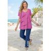 Woman Within Plus Size Ruffle Tee(Emerald Green)