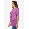 Woman Within Plus Size Ruffle Tee(Pretty Orchid)