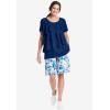 Woman Within Plus Size Ruffle Tee(Raspberry)