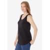 Woman Within Plus Size Scoopneck Tank(Black)