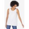 Woman Within Plus Size Scoopneck Tank(Black)