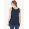 Woman Within Plus Size Scoopneck Tank(Navy)