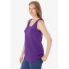Woman Within Plus Size Scoopneck Tank(Purple Orchid)