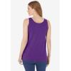 Woman Within Plus Size Scoopneck Tank(Purple Orchid)