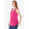 Woman Within Plus Size Scoopneck Tank(Raspberry Sorbet)