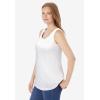 Woman Within Plus Size Scoopneck Tank(White)