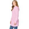 Woman Within Plus Size Shaker Sweater Pullover Hoodie(Pink)