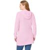 Woman Within Plus Size Shaker Sweater Pullover Hoodie(Pink)
