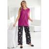 Woman Within Plus Size Smocked Henley Tank Top(Raspberry)