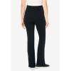 Woman Within Plus Size Stretch-Cotton Knit Pull-On Bootcut Pocket Leggings(Black)
