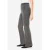 Woman Within Plus Size Stretch-Cotton Knit Pull-On Bootcut Pocket Leggings(Black Wash)