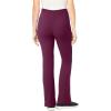Woman Within Plus Size Stretch-Cotton Knit Pull-On Bootcut Pocket Leggings(Deep Claret)