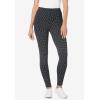 Woman Within Plus Size Stretch-Cotton Knit Pull-On Printed Leggings(Multi Graphic Floral)