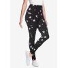 Woman Within Plus Size Stretch-Cotton Knit Pull-On Printed Pocket Leggings(Blue Tie Dye)