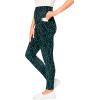 Woman Within Plus Size Stretch-Cotton Knit Pull-On Printed Pocket Leggings(Waterfall Dots)