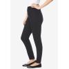 Woman Within Plus Size Tall Pull-On Elastic-Waist Stretch Fineline Denim Jeans(Black)
