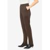 Woman Within Plus Size Tall Straight-Leg Stretch Ponte-Knit Pull-On Pants(Chocolate)