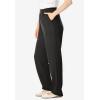 Woman Within Plus Size Tall Straight-Leg Stretch Ponte-Knit Pull-On Pants(Chocolate)