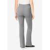 Woman Within Plus Size Tall Stretch-Cotton Knit Pull-On Bootcut Pocket Leggings(Medium Heather Grey)