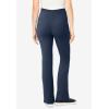 Woman Within Plus Size Tall Stretch-Cotton Knit Pull-On Bootcut Pocket Leggings(Navy)