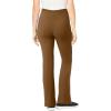 Woman Within Plus Size Tall Stretch-Cotton Knit Pull-On Bootcut Pocket Leggings(Toffee)