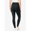 Woman Within Plus Size Tall Stretch-Cotton Knit Pull-On Pocket Leggings(Heather Charcoal)