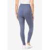 Woman Within Plus Size Tall Stretch-Cotton Knit Pull-On Pocket Leggings(Heather Navy)