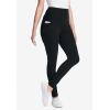 Woman Within Plus Size Tall Stretch-Cotton Knit Pull-On Pocket Leggings(Toffee)