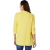 Woman Within Plus Size Three-Quarter Sleeve Thermal Sweatshirt(Bright Cobalt)