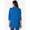 Woman Within Plus Size Three-Quarter Sleeve Thermal Sweatshirt(Bright Cobalt)