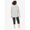 Woman Within Plus Size Two-Piece V-Neck Tunic & Capri Set(Black Nautical)
