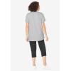 Woman Within Plus Size Two-Piece V-Neck Tunic & Capri Set(Heather Grey Americana Heart)