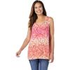 Woman Within Plus Size High-Low Tank(Raspberry Sorbet Ombre Butterfly)