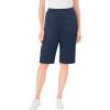 Woman Within Plus Size Knit Bermuda Short(Navy)