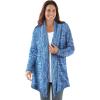 Woman Within Plus Size Multi Marled Cardigan Sweater(Blue Coast Space Dye)