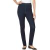 Woman Within Plus Size Petite Pull-On Elastic-Waist Stretch Fineline Denim Jeans – 12 WP, Indigo