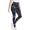 Woman Within Plus Size Stretch-Cotton Knit Pull-On Printed Pocket Leggings(Multi Graphic Floral)