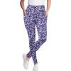 Woman Within Plus Size Stretch-Cotton Knit Pull-On Printed Pocket Leggings(Navy Happy Ditsy)