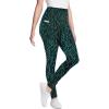 Woman Within Plus Size Stretch-Cotton Knit Pull-On Printed Pocket Leggings(Waterfall Dots)