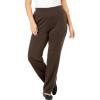 Woman Within Plus Size Tall Straight-Leg Stretch Ponte-Knit Pull-On Pants(Chocolate)