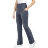 Woman Within Plus Size Tall Stretch-Cotton Knit Pull-On Bootcut Pocket Leggings(Stone Wash)