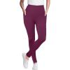 Woman Within Plus Size Tall Stretch-Cotton Knit Pull-On Pocket Leggings(Deep Claret)
