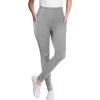 Woman Within Plus Size Tall Stretch-Cotton Knit Pull-On Pocket Leggings(Medium Heather Grey)