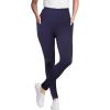 Woman Within Plus Size Tall Stretch-Cotton Knit Pull-On Pocket Leggings(Navy)